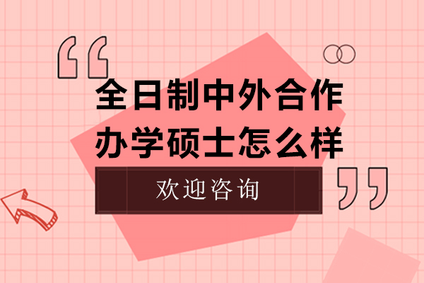 全日制中外合作办学硕士怎么样