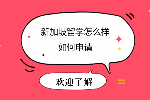 新加坡留学怎么样-如何申请