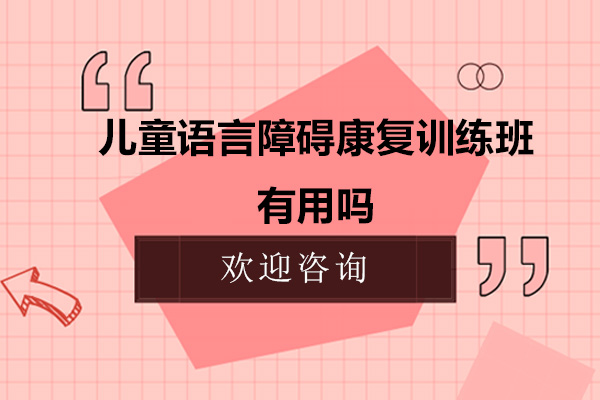 儿童语言障碍康复训练班有用吗