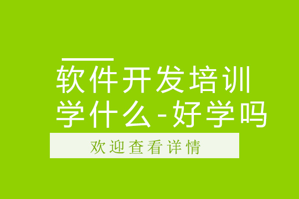 深圳软件开发培训学什么-好学吗