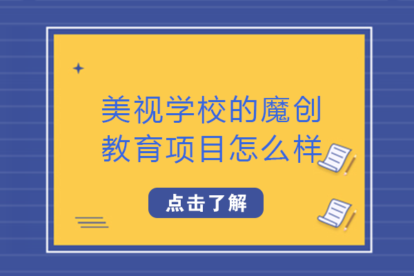 成都美视学校的魔创教育项目怎么样