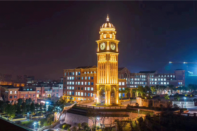 学校夜景