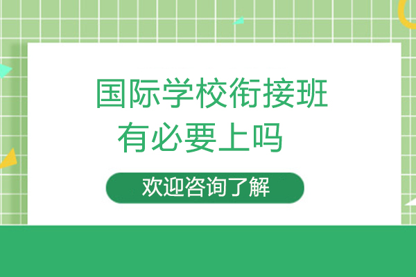 西安国际学校衔接班有必要上吗