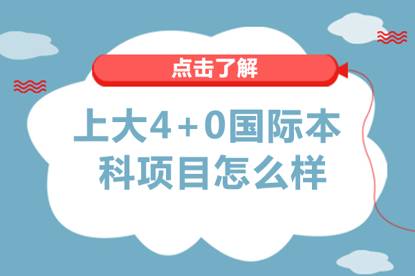 上海大学4+0国际本科项目怎么样