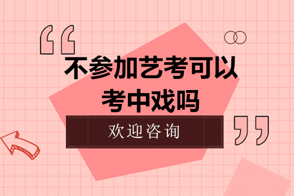 不参加艺考可以考中戏吗