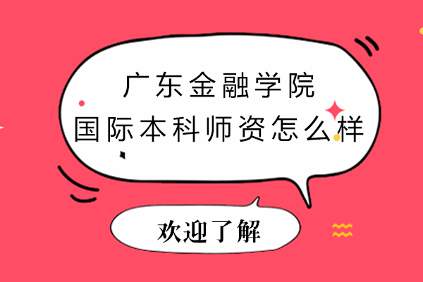 广东金融学院国际本科卓越师资解析