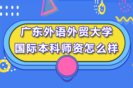 广外国际本科师度解析