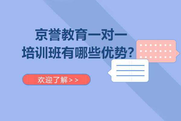 广州市京誉教育一对一培训班有哪些优势？