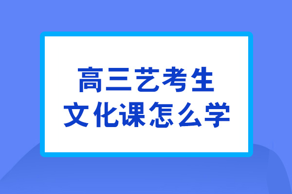 泉州高三艺考生文化课怎么学-怎么学才能学好