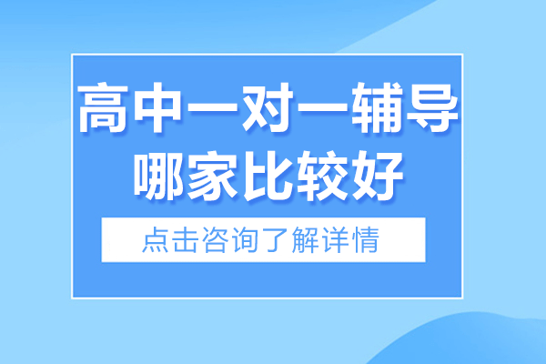 上海高中一对一辅导哪家比较好
