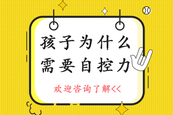 孩子为什么需要自控力