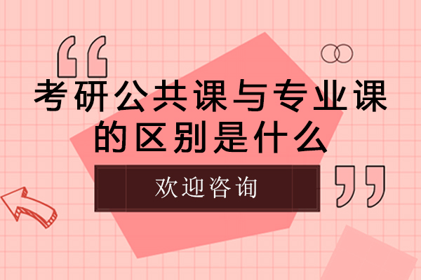 考研公共课与专业课的区别是什么-考研公共课与专业课的区别在哪