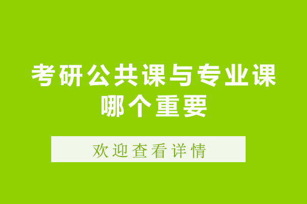 考研公共课与专业课哪个重要-考研公共课与专业课哪个重要一点