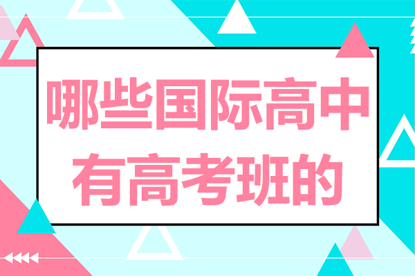 北京哪些国际高中有高考班的