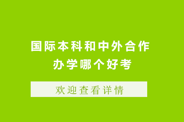 上海国际本科和中外合作办学哪个好考