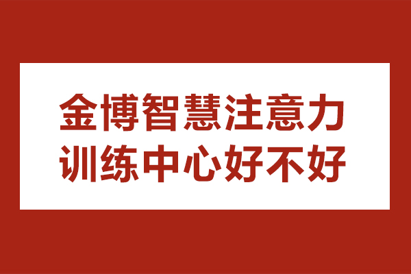 广州金博智慧注意力训练中心好不好