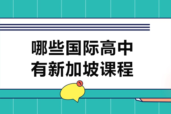 上海哪些国际高中有新加坡课程