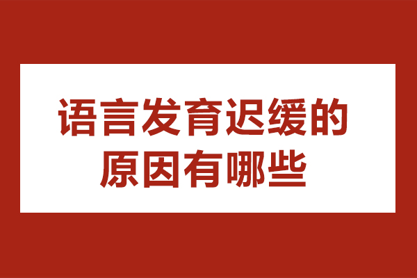 语言发育迟缓的原因有哪些-哪些原因导致语言发育迟缓