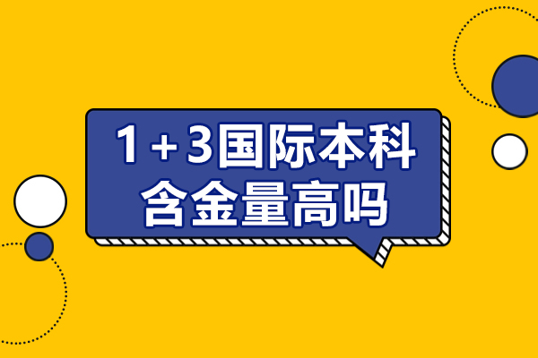 1+3国际本科含金量高吗