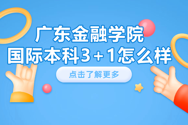 广东金融学院国际本科3+1怎么样