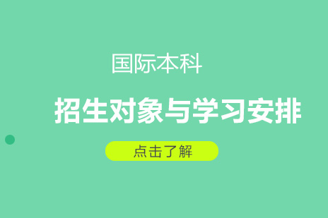 国际本科的招生对象和学习安排如何?