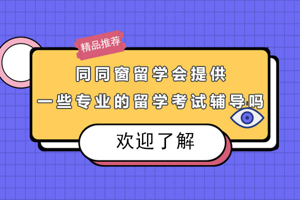 同窗留*提供一些专业的留学考试辅导吗？