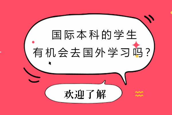 广东金融学院国际本科的学生有机会去国外学习吗？