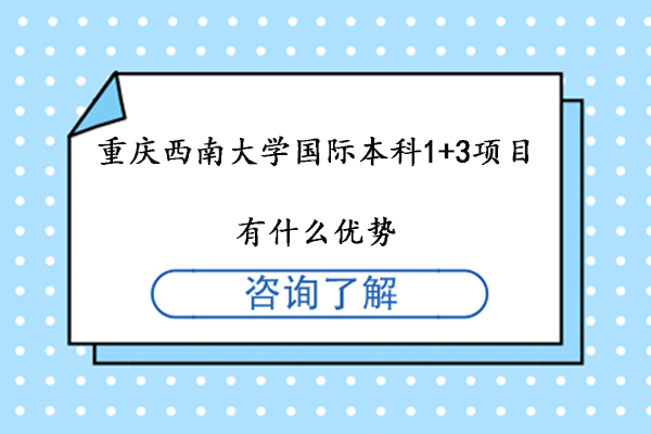 重庆西南大学国际本科1+3项目有什么优势