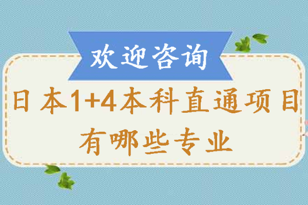 日本 1+4 本科直通项目有哪些专业