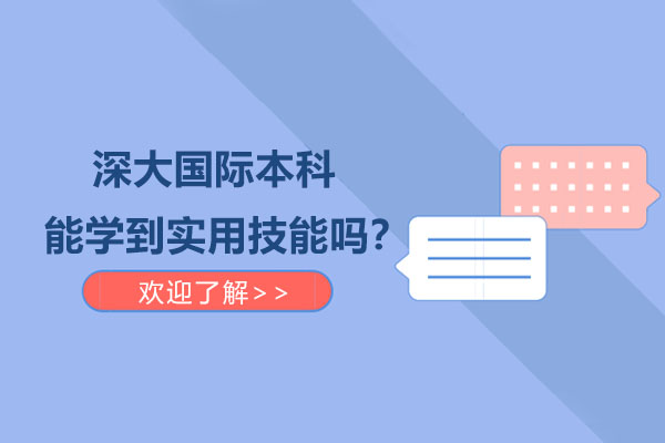 深大国际本科能学到实用技能吗？