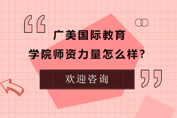 广美国际教育学院师资团队解析