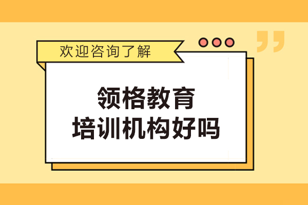 大连领格教育培训机构好吗