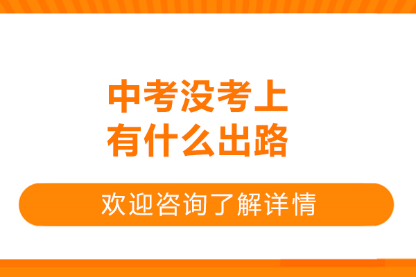 中考没考上有什么出路