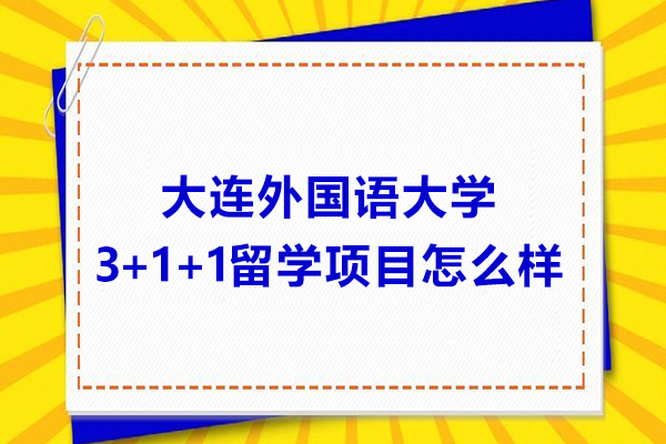 大连外国语大学3+1+1留学项目怎么样