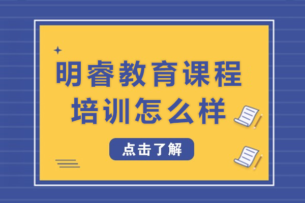 北京明睿教育课程培训怎么样