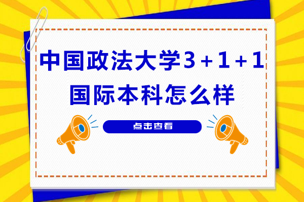 中国政法大学3+1+1国际本科怎么样