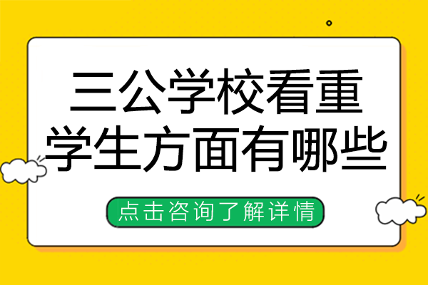 上海三公学校看重学生方面有哪些