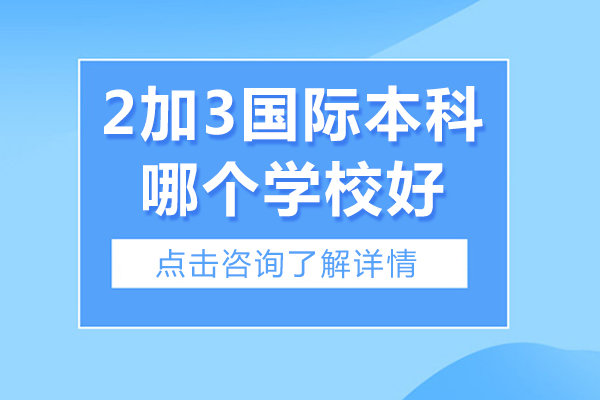 北京2加3国际本科哪个学校好