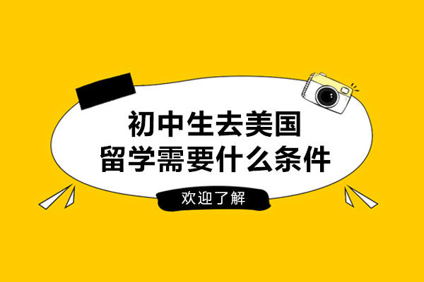 初中生去美国留学需要什么条件