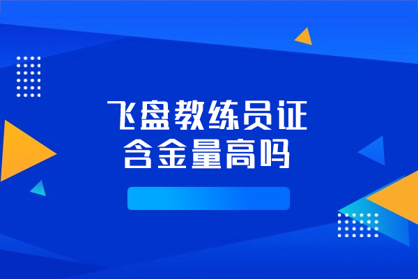 西安飞盘教练员证含金量高吗