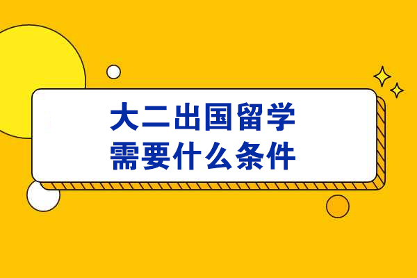 大二出国留学需要什么条件