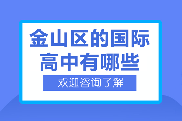 上海金山區(qū)的國際高中有哪些