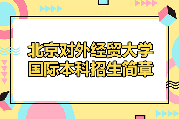 北京对外经贸大学国际本科招生简章