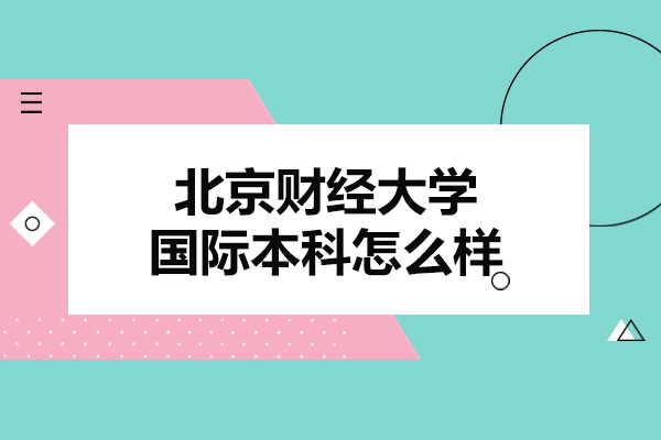 北京财经大学国际本科怎么样