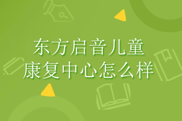 合肥东方启音儿童康复中心怎么样