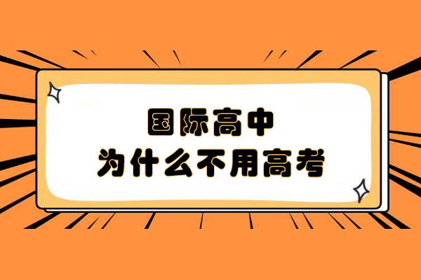 国际高中为什么不用高考