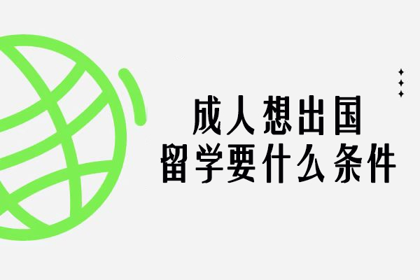 成人想出国留学要什么条件