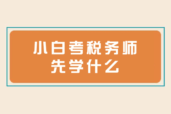 小白考税务师先学什么