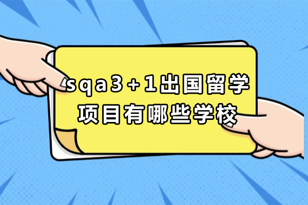 国内高校SQA3+1项目深度解析：三大名校培养方案与升学路径