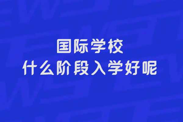 国际学校入学阶段选择指南：三大黄金节点深度解析